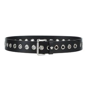 Versace Medusa Leather Grommet Belt